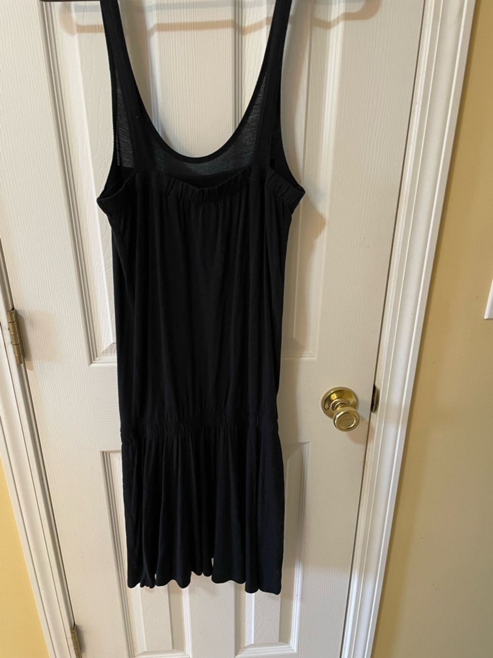 Vince Black Sleeveless Midi Dress XS Minimal Luxe POCKETS 🖤